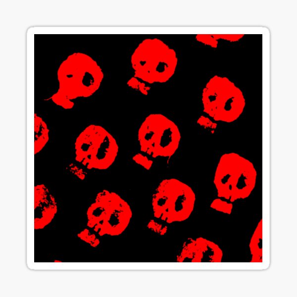 RED SKULLS Sticker