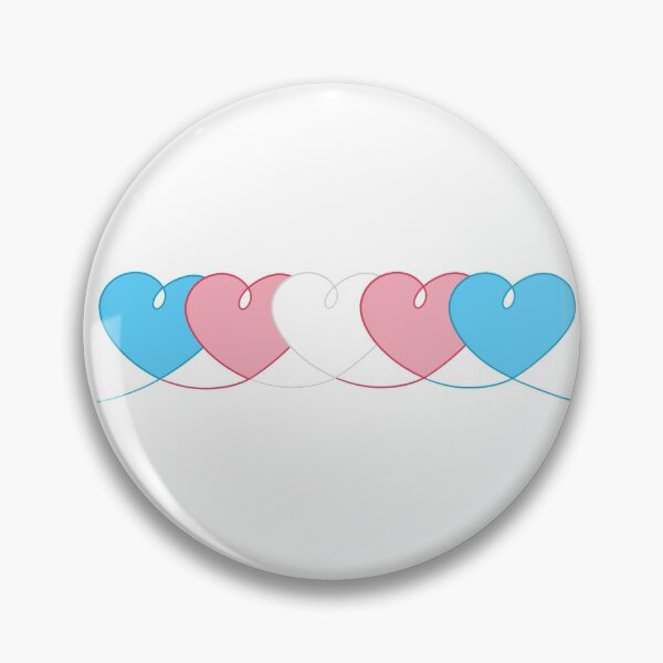 Item preview, Trans Pride Heart designed and sold by TheCurioArtShop.