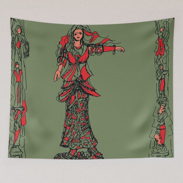 Item preview, Green and Red Goddess, TeresaTown at Redbubble 2016 designed and sold by Mark Stansberry.
