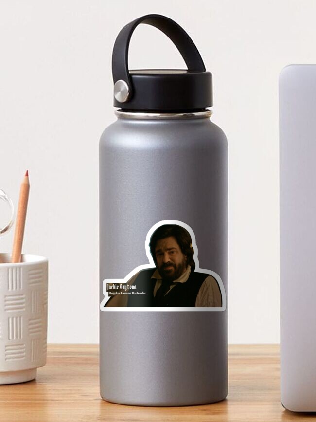 Aperçu 1 sur 3. Sticker avec l'œuvre Jackie Daytona : barman humain créée et vendue par katewins.
