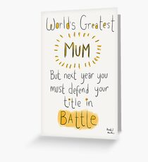World's Greatest Mum Greeting Card