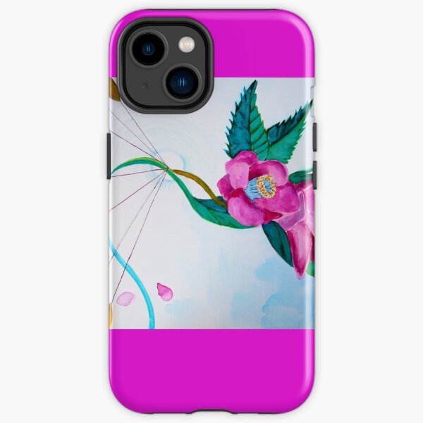 Pink Flowers and Bullets iPhone Tough Case