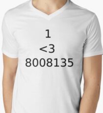 I Love (heart) Boobies. (Blackfont) Men's V-Neck T-Shirt