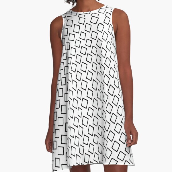 Plumbob A-Line Dress-Mondrian Graphic - Colorful Sequins Look-Disco BallGlitterPattern A-Line T-Shirt Dress A-Line Dress