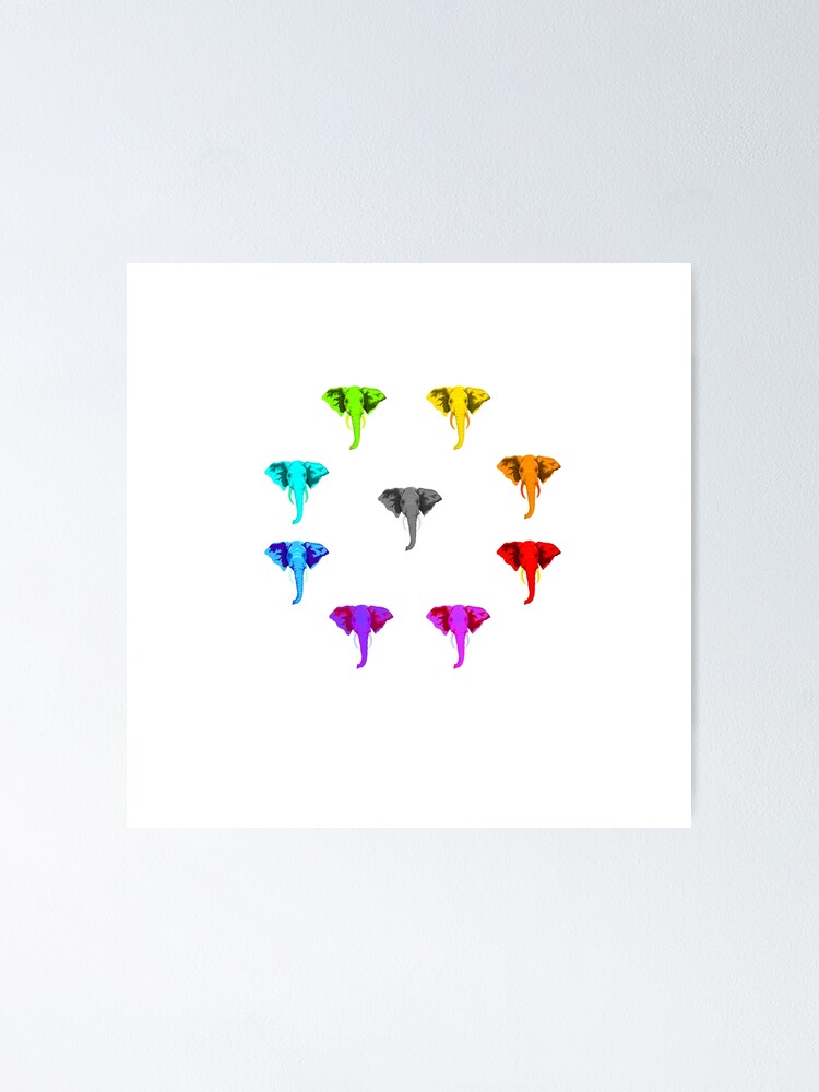 "Elephant Color Wheel" Poster by Jrw-Design | Redbubble