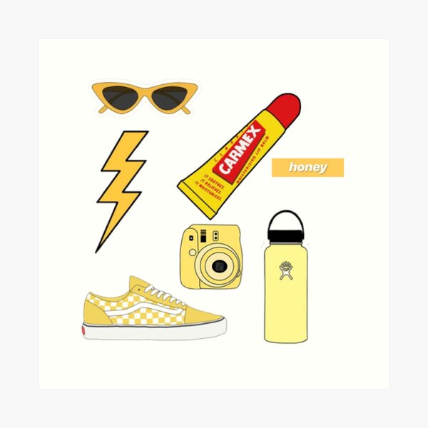 "Yellow Vsco Starter Pack" Art Print for Sale by norah216 Redbubble