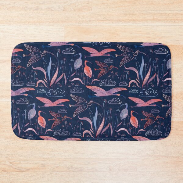Item preview, Scarlet ibises on dark blue designed and sold by illaberekdesign.