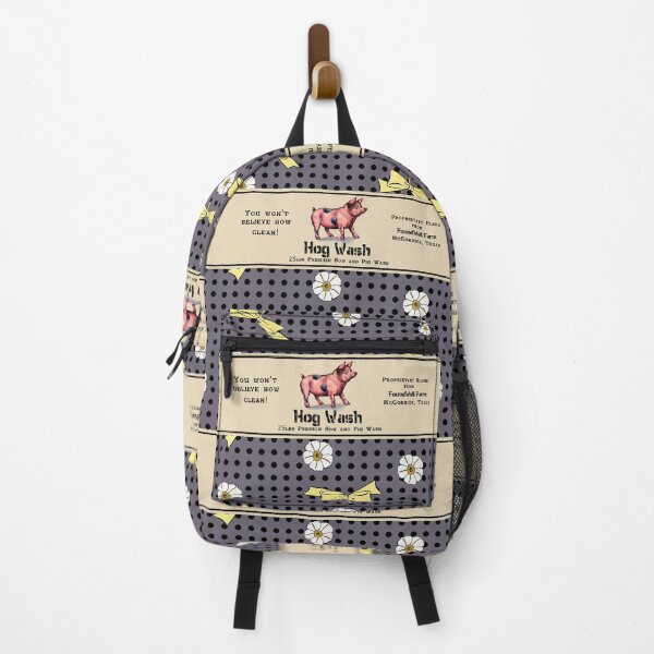 Item preview, Some Pig Feedsack Panel - Grey and Yellow designed and sold by LochNestFarm.