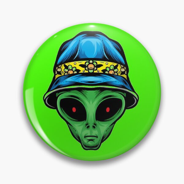 Item preview, Alien with bucket hat Space Alien Weed designed and sold by RIAD16.