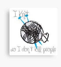 I Knit Canvas Print