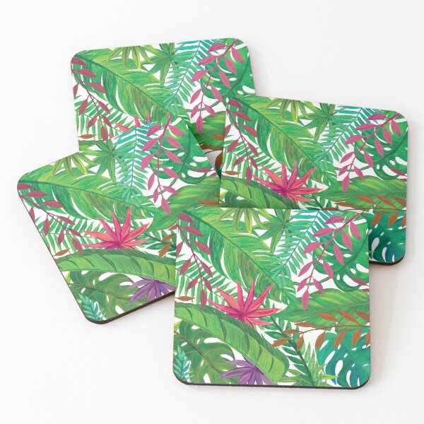 Item preview, colorful hand painted tropical jungle designed and sold by The Pattern Mill.