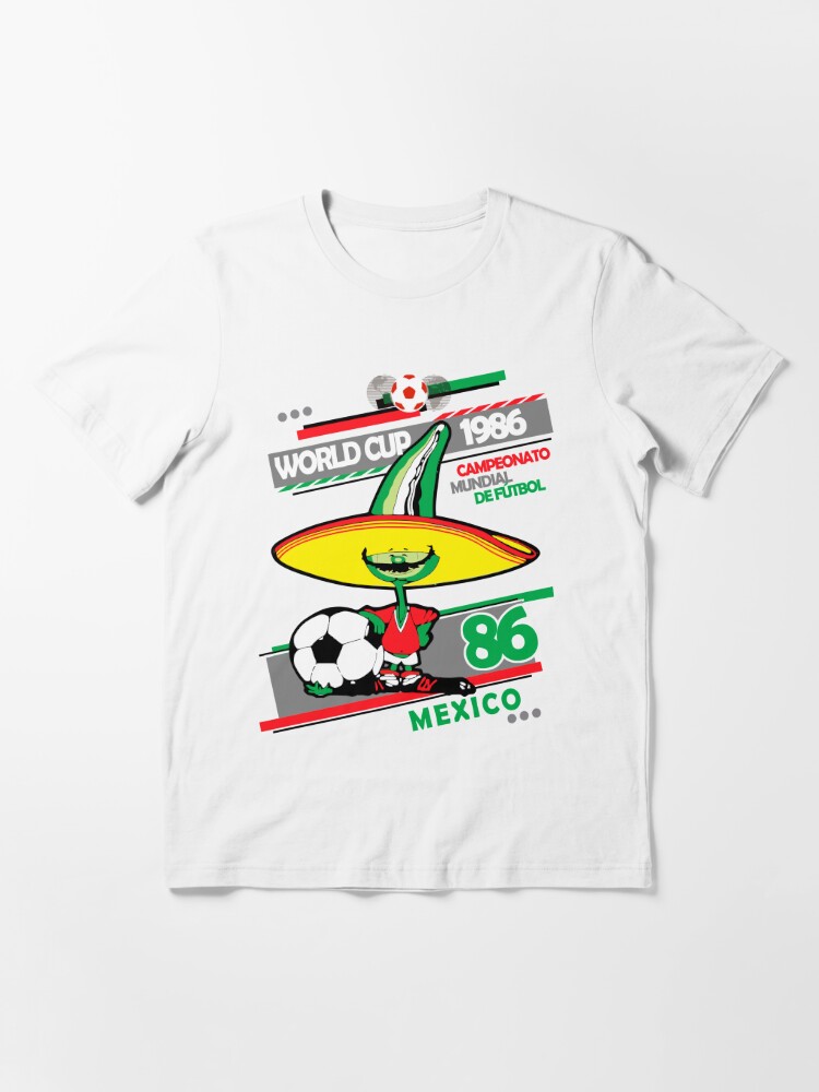 Print Me A Shirt Womens Vintage World Cup Mexico 86 Pique T-Shirt