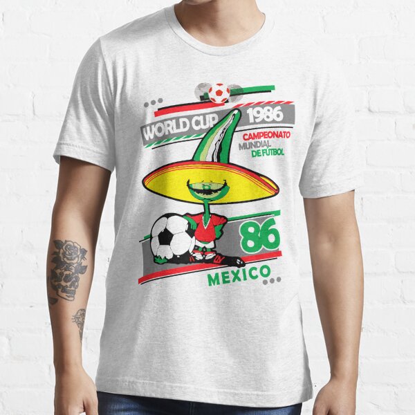 Print Me A Shirt Womens Vintage World Cup Mexico 86 Pique T-Shirt