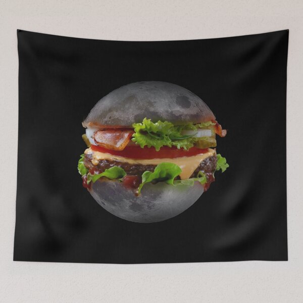 Item preview, funny moon burger  designed and sold by OdmiDesign.