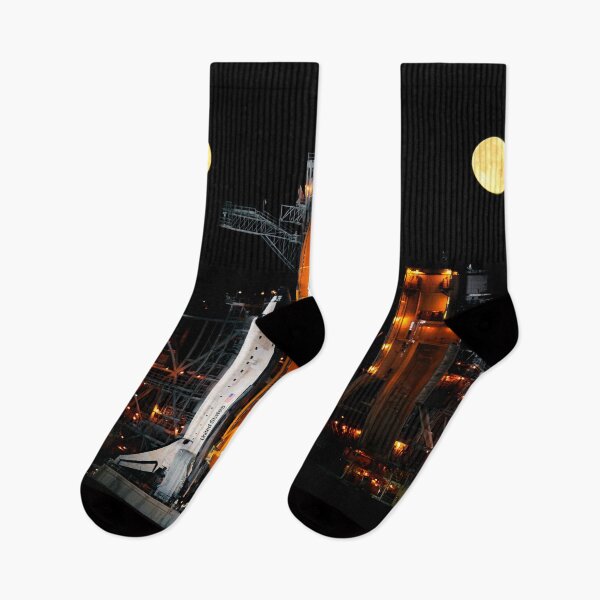 Item preview, Moon sets as the space shuttle Discovery sits atop Launch pad 39A designed and sold by 4empowear.