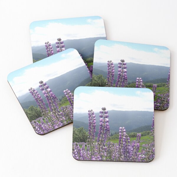 Item preview, Purple lupines with bright blue sky designed and sold by Mary Ellen Tuite.