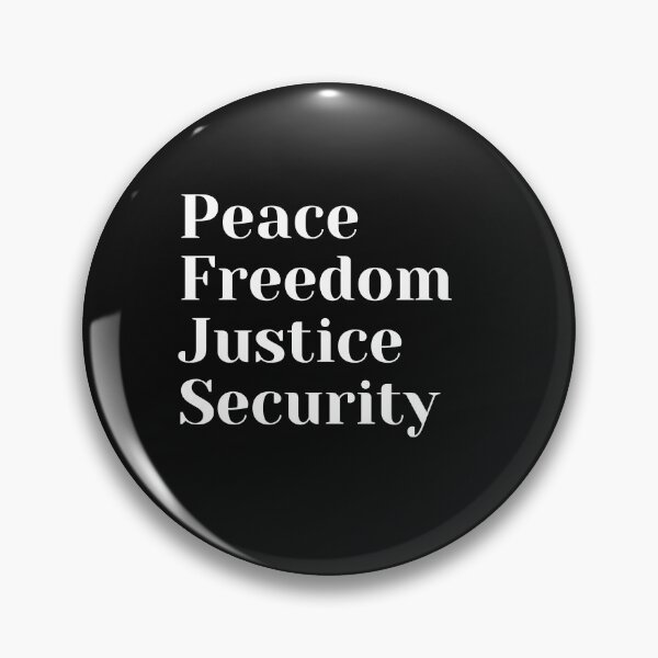 Artikelvorschau, peace, freedom, justice and security entworfen und verkauft von JokesAndFun.