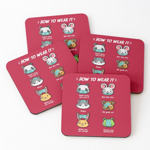 Item preview, How not to wear a face mask  animals cute funny designed and sold by Tobe Fonseca®.