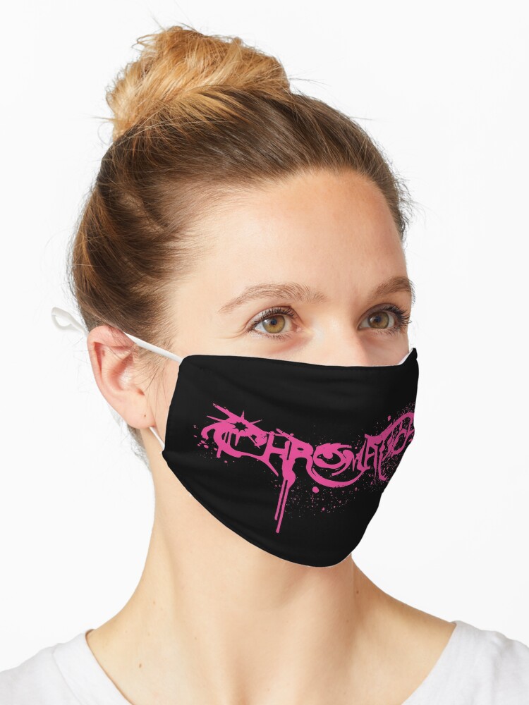 pink spray paint mask