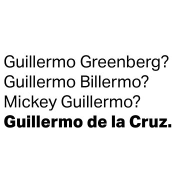 Aperçu de l'œuvre C'EST GUILLERMO DE LA CRUZ ! AUDACIEUX de katewins