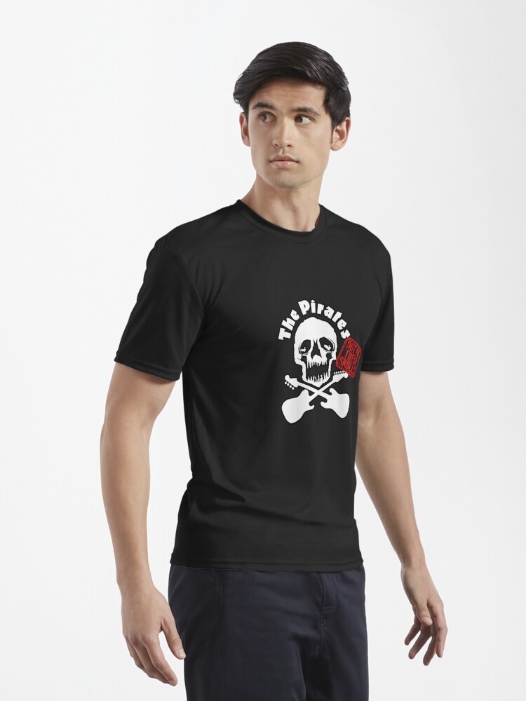 Plastic Block Pirates T-Shirt - Graphic & Vintage Skull Tee - Black, Large