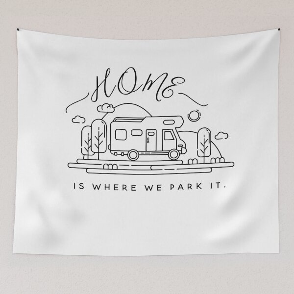 Item preview, CAMPING HOME IS WHERE WE PARK IT CAMPERVAN,shirt for adventurers. designed and sold by NourElYakine08.