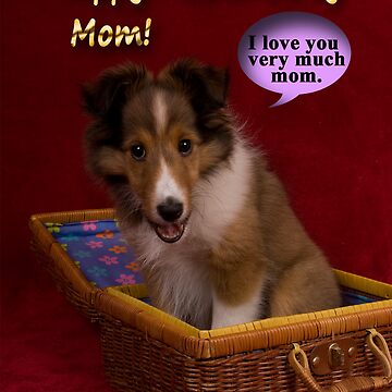 Sheltie Mom Shetland Sheepdog Floral Lavender Women Tote Bag