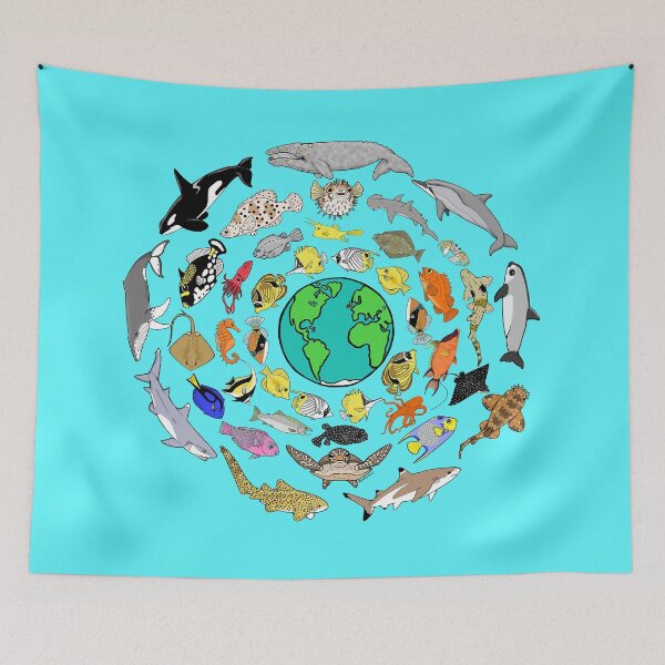 Item preview, World Oceans Day Sea Life designed and sold by sharkbait83.