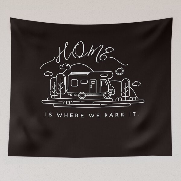 Item preview, CAMPING HOME IS WHERE WE PARK IT CAMPERVAN,shirt for adventurers. designed and sold by NourElYakine08.