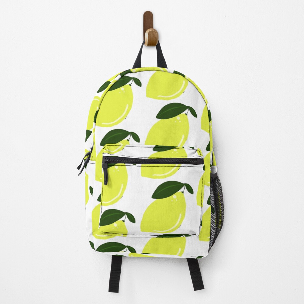 lemon print backpack