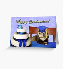 Graduation Ferret Greeting Card