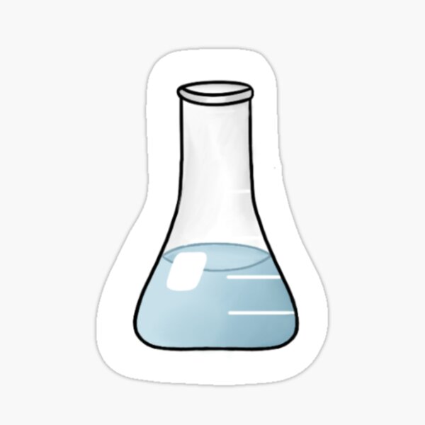 Chemistry Science  Erlenmeyer flask Sticker Decal 