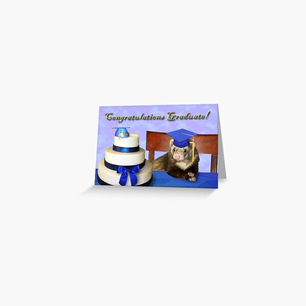 Congratulations Graduate Ferret Grußkarte