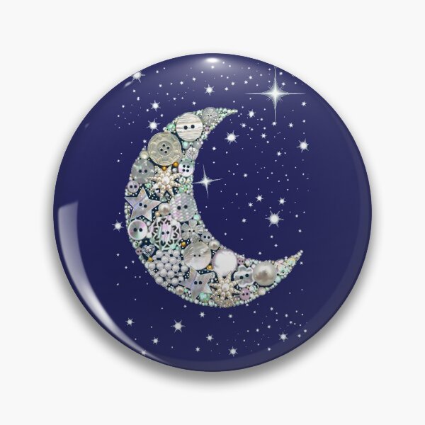Item preview, Moon // vintage button moon and stars // Venus // Womens designed and sold by MagentaRose.