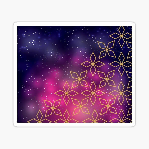 Geometric Star Galaxy Sticker