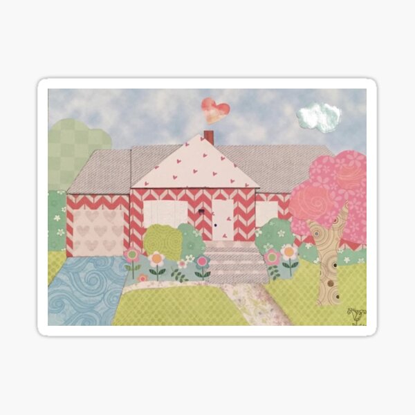Cozy Collage Home by Nancy Salus Sticker