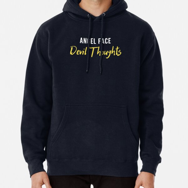 Angel face devil thoughts hoodie hotsell