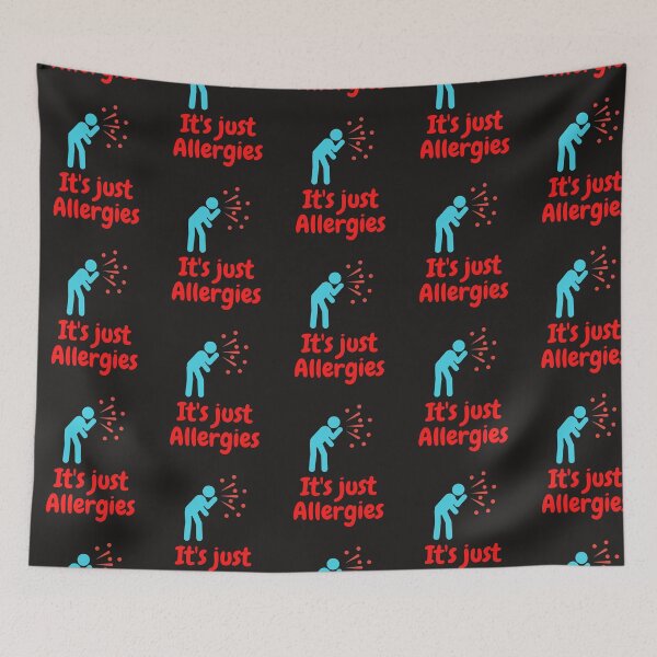 Item preview,  It’s Just Allergies | Funny Quarantine | Social Distancing | Funny t shirt | La cuarentena camiseta designed and sold by 4evercool.