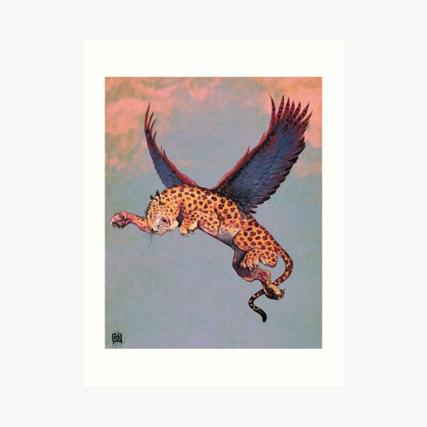 Sky-Leopard Art Print
