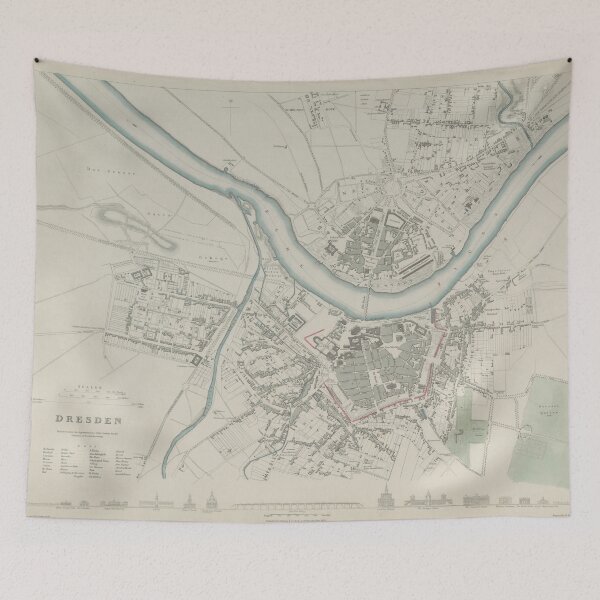 Item preview, Vintage Map of Dresden Germany (1833) designed and sold by BravuraMedia.