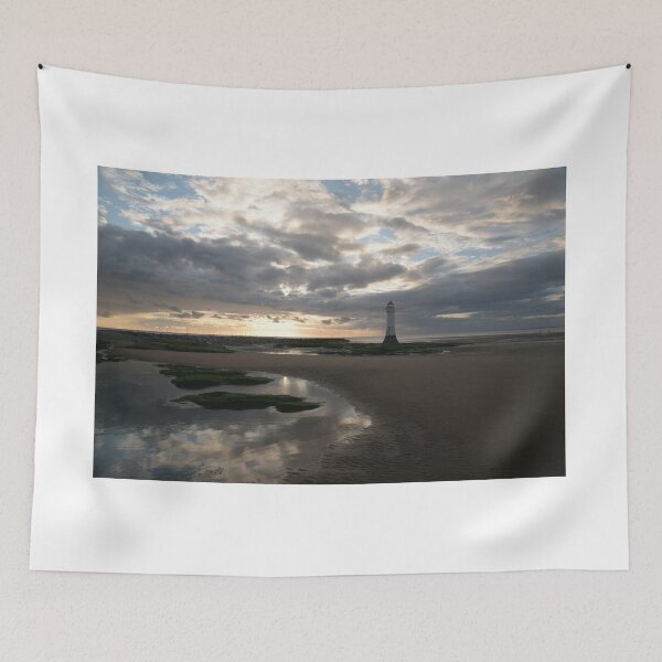 Item preview, Dramatic Sunset after the Rain . Location New Brighton Lighthouse,Wirral Merseyside. England. designed and sold by ALEXANDER  STEPHEN PEMBERTON.