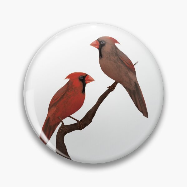 Item preview, Male & Female Northern Cardinals (Cardinalis cardinalis) Digital Painting designed and sold by Inuyasha907.