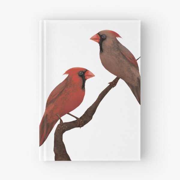 Item preview, Male & Female Northern Cardinals (Cardinalis cardinalis) Digital Painting designed and sold by Inuyasha907.