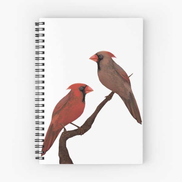 Item preview, Male & Female Northern Cardinals (Cardinalis cardinalis) Digital Painting designed and sold by Inuyasha907.
