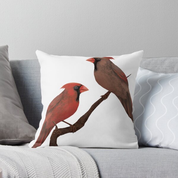 Item preview, Male & Female Northern Cardinals (Cardinalis cardinalis) Digital Painting designed and sold by Inuyasha907.