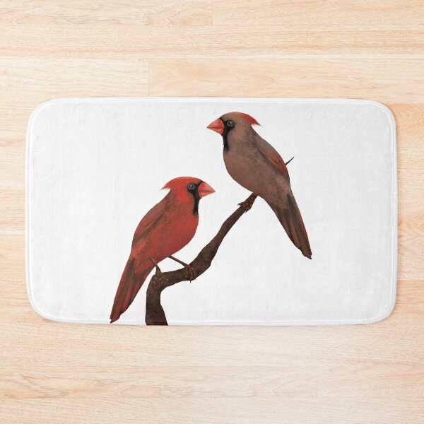 Item preview, Male & Female Northern Cardinals (Cardinalis cardinalis) Digital Painting designed and sold by Inuyasha907.