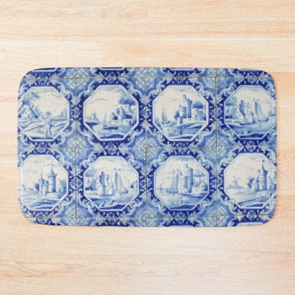 Item preview, Blue and white antique Delft tiles designed and sold by coolkatia.