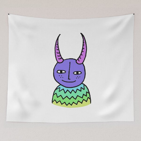 Item preview, Zigzag Sweater Demon in Purple/Green Gradient designed and sold by cosmicmouse.