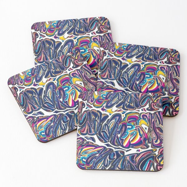 Item preview, Pop Pour Party Pattern - Paint Pour Art - Unique and Vibrant Modern Home Decor for enhancing the living room, bedroom, dorm room, office or interior. Digitally manipulated acrylic painting. designed and sold by cherdoodles.