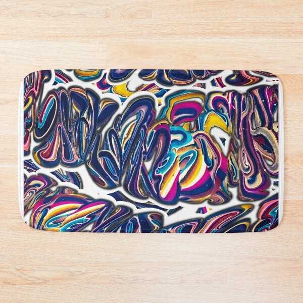 Item preview, Pop Pour Party Pattern - Paint Pour Art - Unique and Vibrant Modern Home Decor for enhancing the living room, bedroom, dorm room, office or interior. Digitally manipulated acrylic painting. designed and sold by cherdoodles.